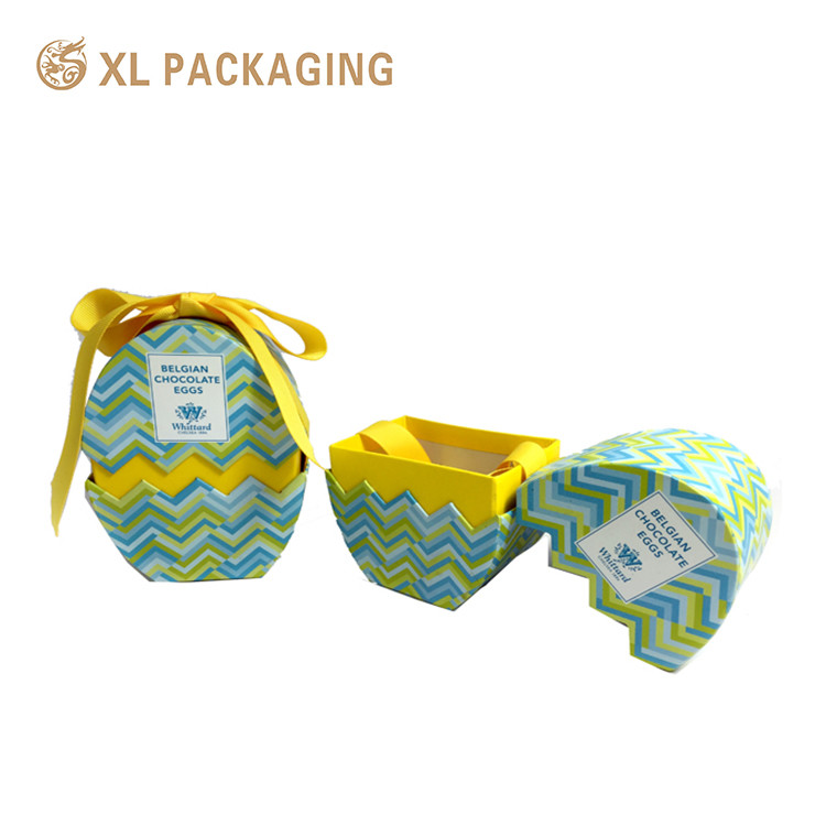 Egg Shape Easter Candy Gift Box Corrugated Kraft Paper Chocolate Gift Packing Box