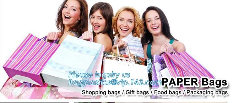 Flower carrier bag with different color customized pot plants kraft paper bag with handle,stamping logo fancy paper flow