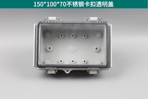 Hinged Cover Stainless Steel Latch 150x100x70mm Junction Box with Mounting Plate