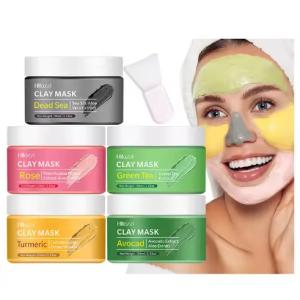 China Vitamin C Organic Rose Dead Sea Clay Mud Mask for Face and Body Deep Skin Cleanser Facial Black Mask Purifying on sale