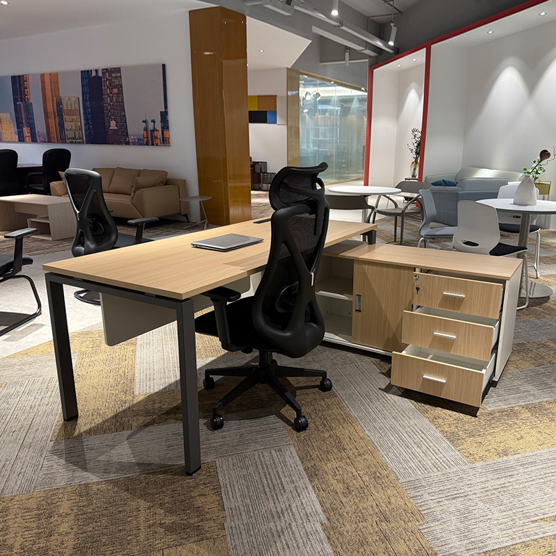 Modern Executive Office Furniture Sets Executive L Shaped Desk With Drawers