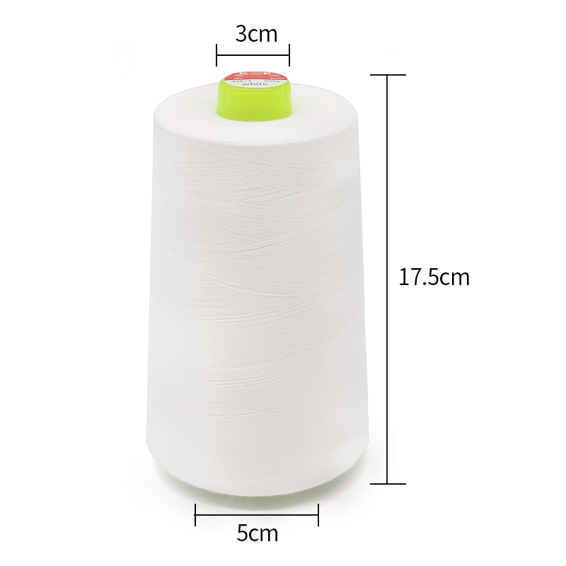 White 40S/2 Quilting Thread for Loom Edge Taping Bottom Durable and Long-lasting