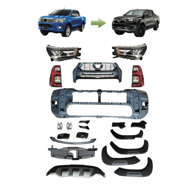 OEM Factory Outlet for Toyota Hilux Rocco 2021 Car Body Kit Front Bumper Grill Facelift