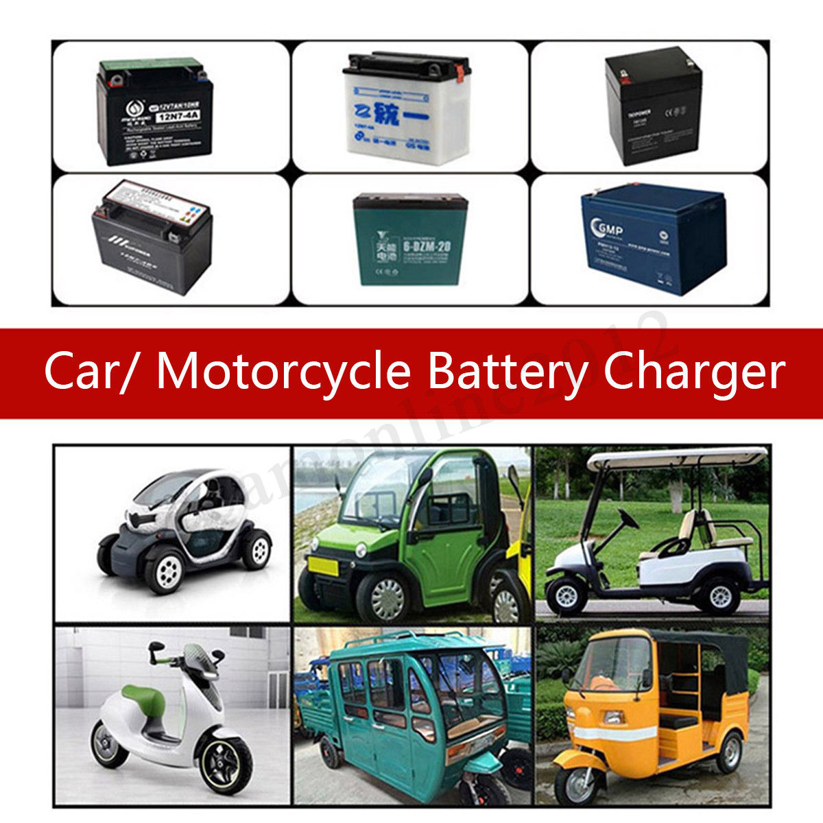 Aluminum Alloy LCD Display 12v Sealed Lead Acid Charger