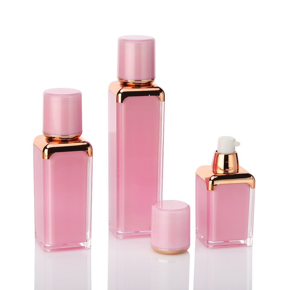 1oz Luxury Acrylic Lotion Bottles 30g 50g Cosmetic Cream Packaging Container Set
