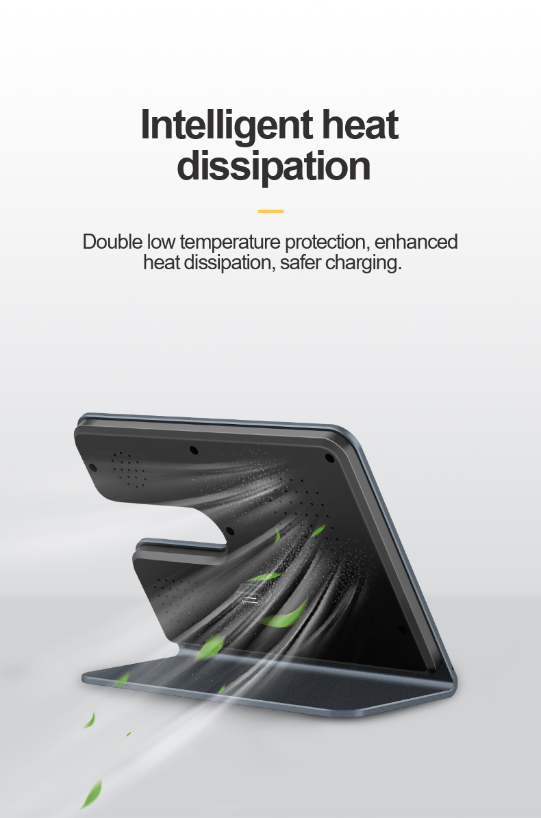 15W Magnetic Wireless Charger 3 In 1 Wireless Charging Stand Cell Phone Charger Fast Charging Short Circuit Protection