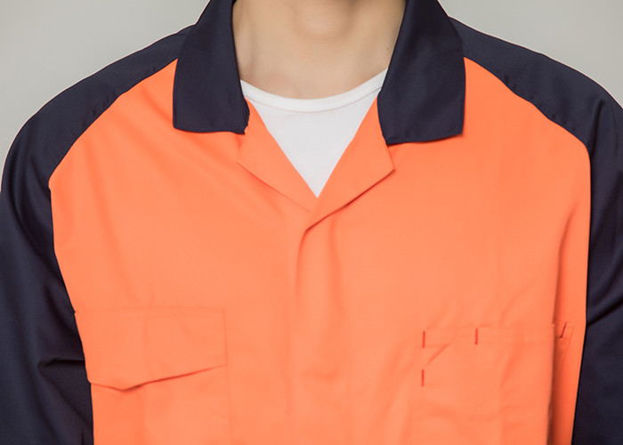 Double Stitching Safety Work Clothes High Visable Orange Jacket Bib Pants Suit