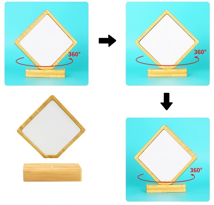 Modern magnetic Bamboo Wooden Photo Frame For Sublimation Printing DIY Commemorative Photo Frame Couple Gift Family Memory Ornament