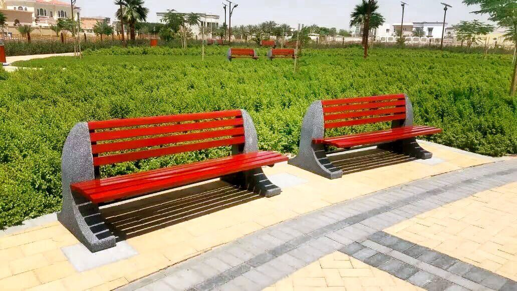 Modern Garden Bench Seat Recycled Plastic For Sports Center Playground