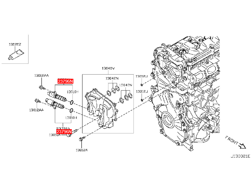 Variable Timing Solenoid for TEANA PRC MAKE 2013-2018 Nissan Juke MR15 23796-JA00A