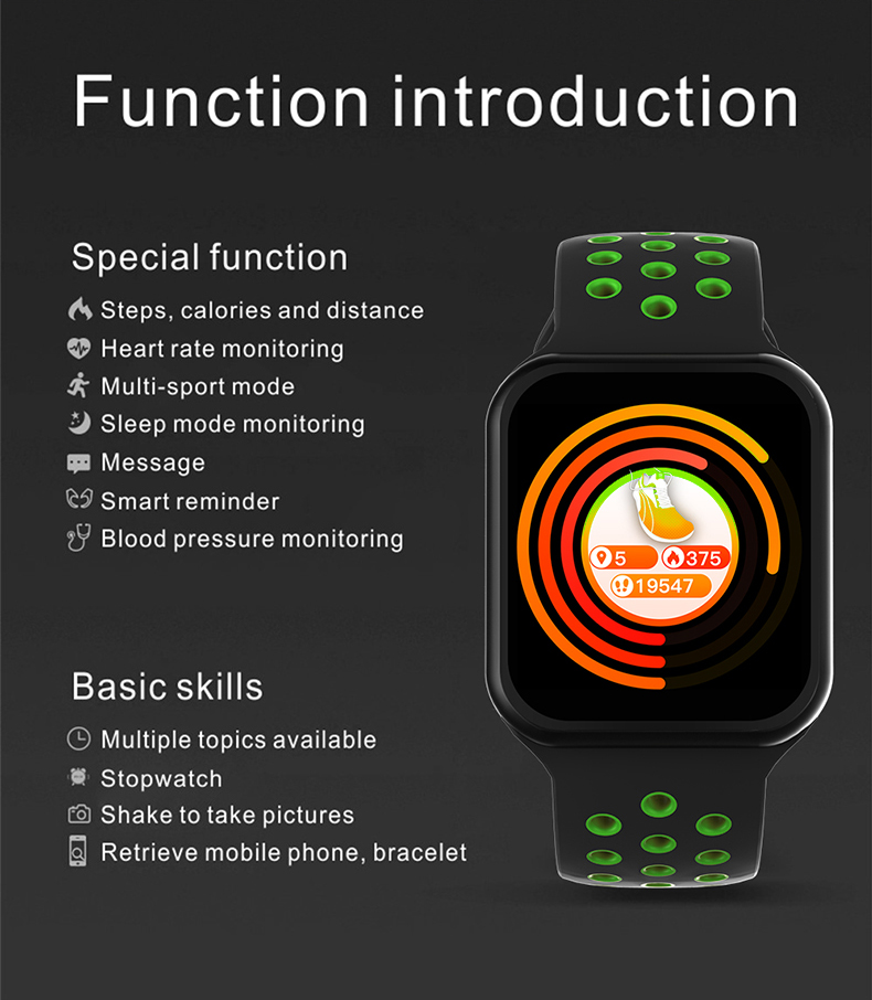F3 Sports NFC watch 180mAh Battery Alarm clock stopwatch for HUAWEI