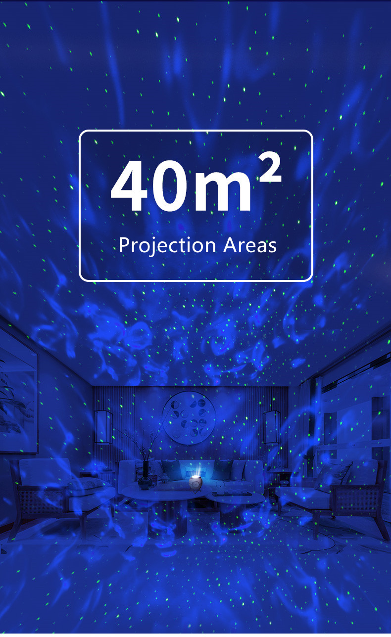 New 2 in 1 Planet Galaxy Projection Lamp Rotating Music Projector with 14 Lighting Modes and Built-in Music For Party Ho