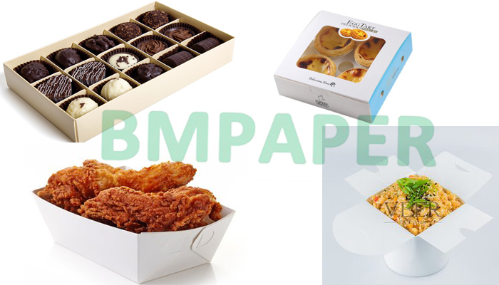 PE Coated C1S Food Box Cardboard White