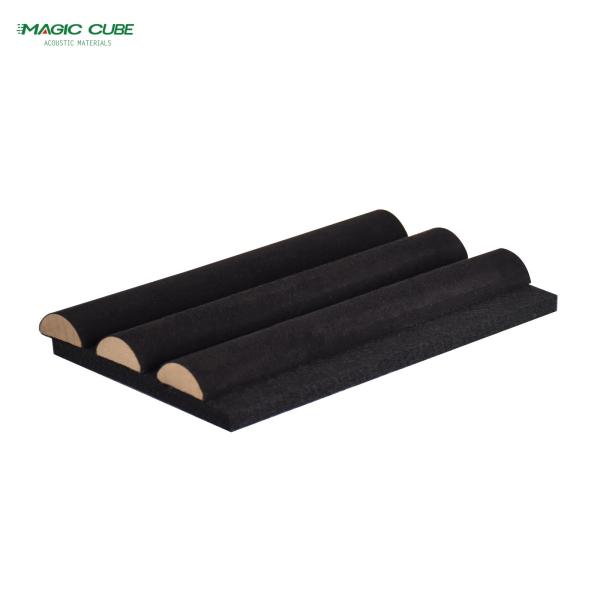 Acoustic Wooden Slat Panels With Luxurious Suede Finish For Sound Absorption And