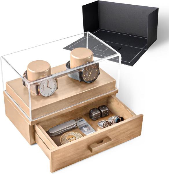 Customized Handcrafted Wooden Watch Display Case, Display Your Favorite Watches
