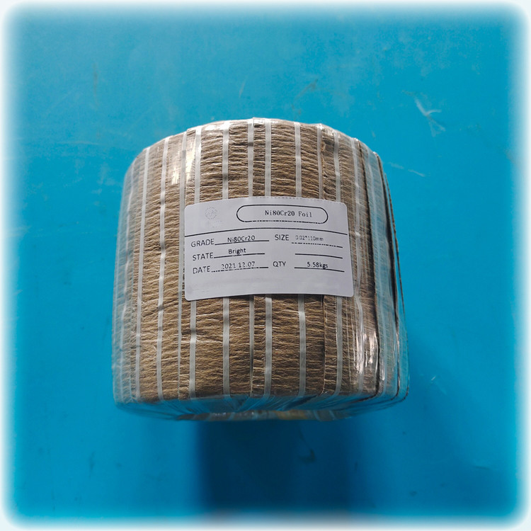 0.02 X 110mm Nichrome Alloy Foil NiCr8020 Nikrothal 80 Strip
