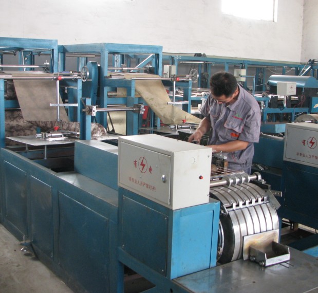 Flat bottom paper bag making machine