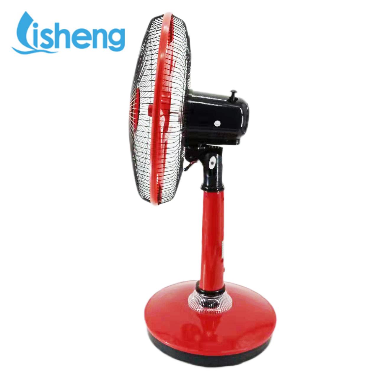 Table Solar Rechargeable Solar Fan With Lithium Battery 18V 15W 12V 16 Inch