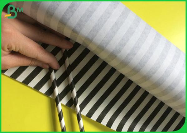 Width 15mm Straw Wrapping Paper Roll Biodegradable / Compostable 60GSM 80GSM