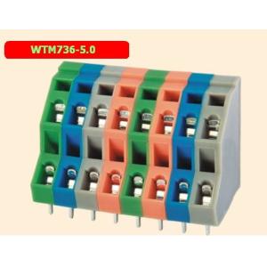 WTM736-5.0 pcb spring type terminal block, spacing 5.0mm, factory direct sales