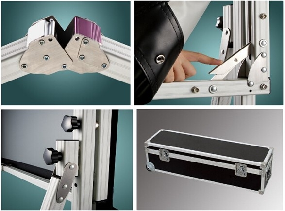 16:9 Projectors & Presentation Equipment Fast Fold Stand Up Projector Screen With Dress Kit