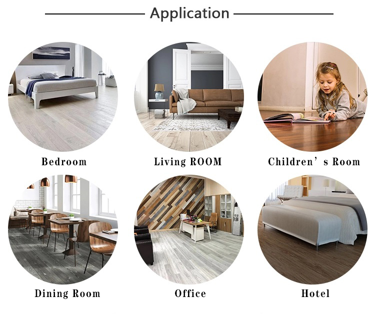 Office Wood Like Self Adhesive Vinyl Pvc Plastic Flooring with Embossed Design