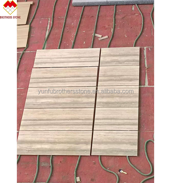 12x24 Inch Size Grey Veins Beige Travertine Floor Slab at Good in Modern Design Style