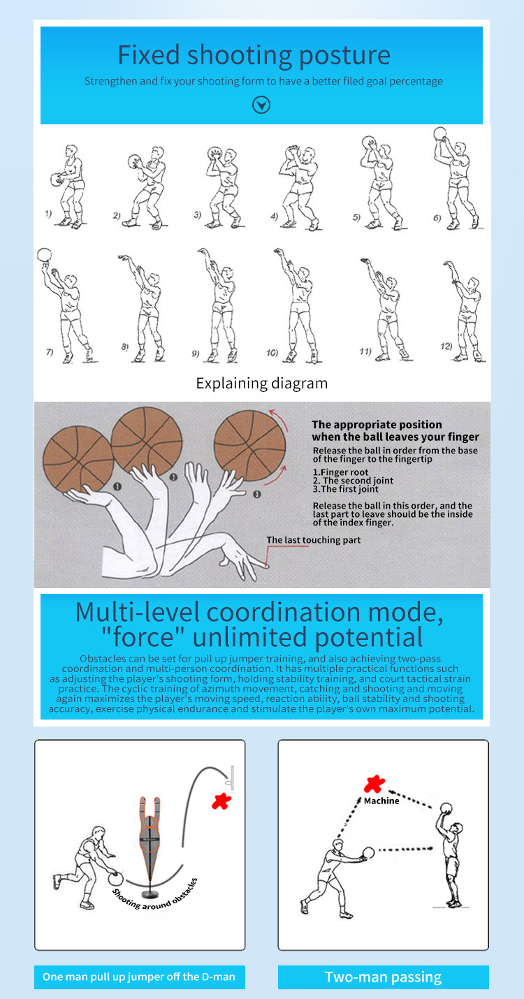 Siboasi K1900 Basketball Shooting Machine Standing Type 150W