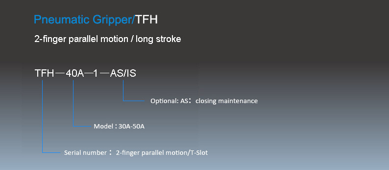 Compact Precision TFH Series Parallel Gripper with Rack and Pinion Synchronous Drive