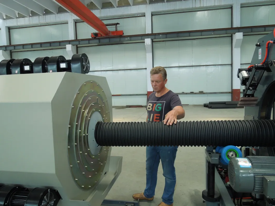 Water Supply and Drainage or Wire and Cable Laying HDPE PP Double Wall Corrugated Pipe Production Line