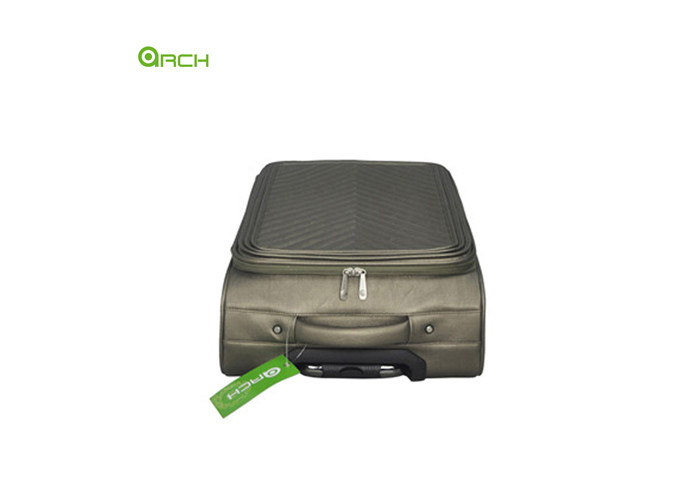 Elegant PU Soft Sided Luggage with Two Spinner Wheels and Internal Trolley System