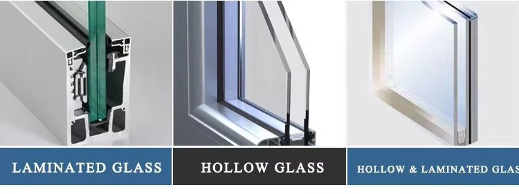 Double-Layer Tempered Glass Window Safety and Energy Saving Aluminum Sliding Window