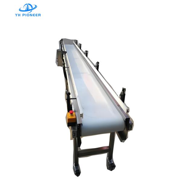 Hygienic White Belt Conveyor System with Food Grade White PU Belt for Clean and