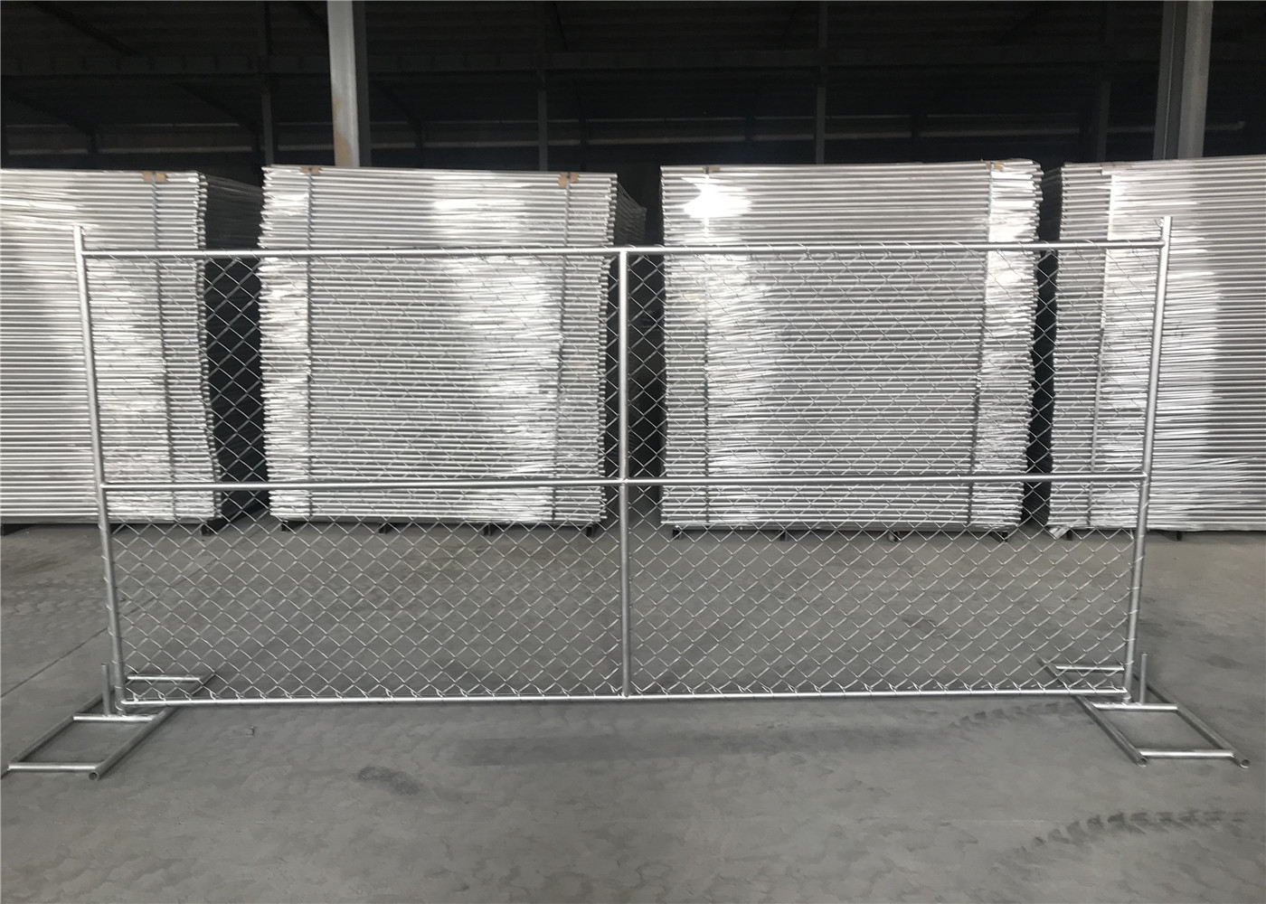 Hot Dipped Galvanized Construction Fencing Panels 1830mm x 3650mm/6'x12' Outer tube 41.2mm HDG 100gram/sqm
