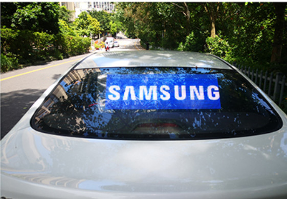Outdoor P2.7 Rear Window Led Display Rear Window Sign For Car Advertising 12V