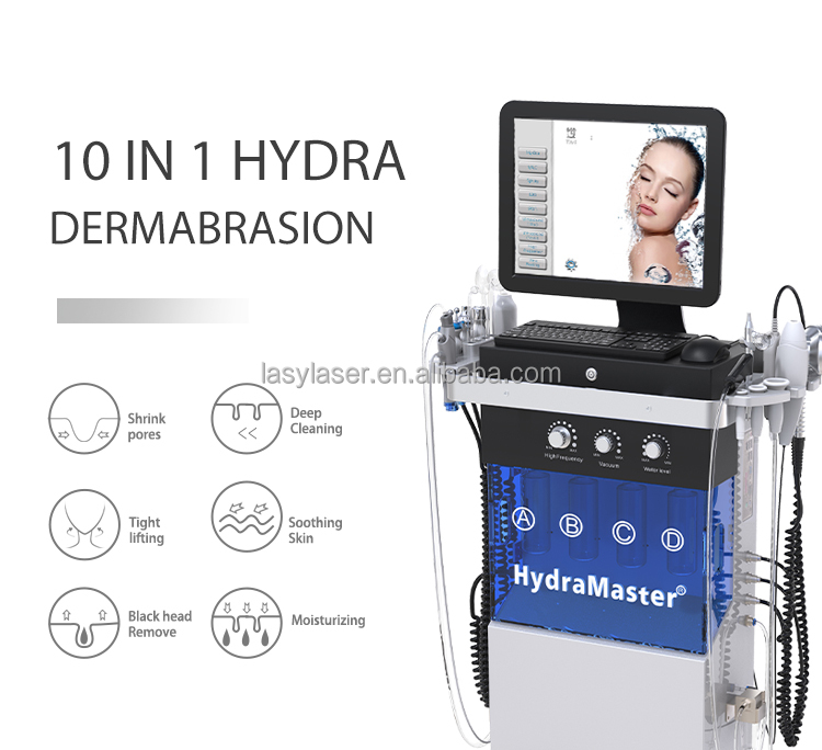 Hydro Facial Q Switch Nd Yag Laser Tattoo Removal Machine Ultrasonic Dermabrasion Device