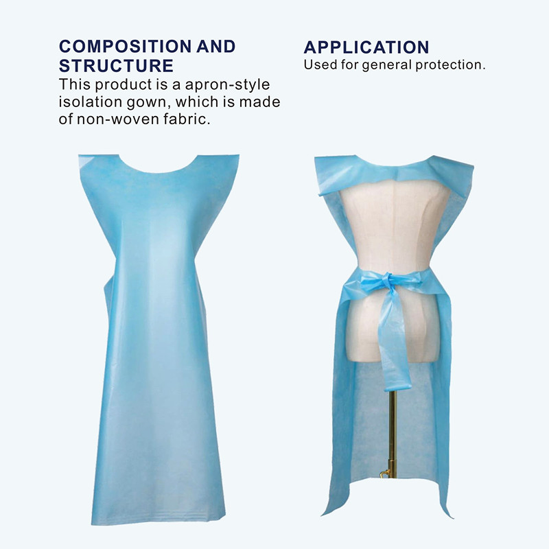 Sterile Breathable Medical Surgical Isolation Gowns Dustproof Blue