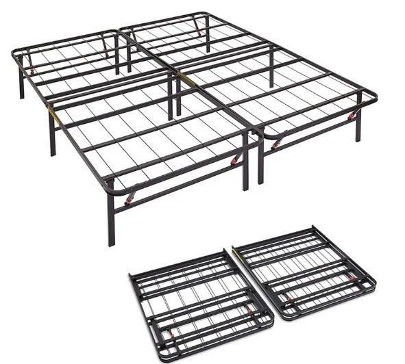 Modern Home Office Folding Metal Bed for Adults Single Size Steel Frame
