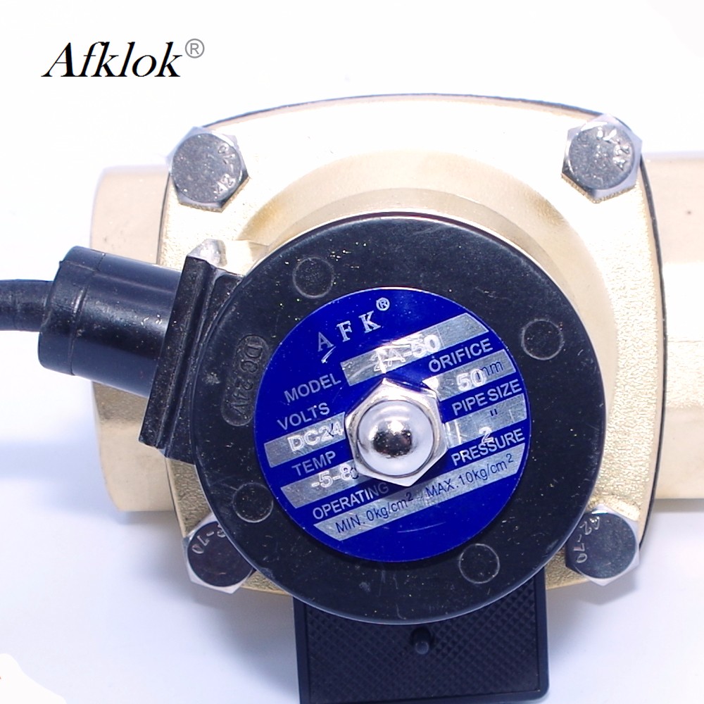 Normally Closed Brass 2 inch Underwater Solenoid Valve for Water 1Mpa