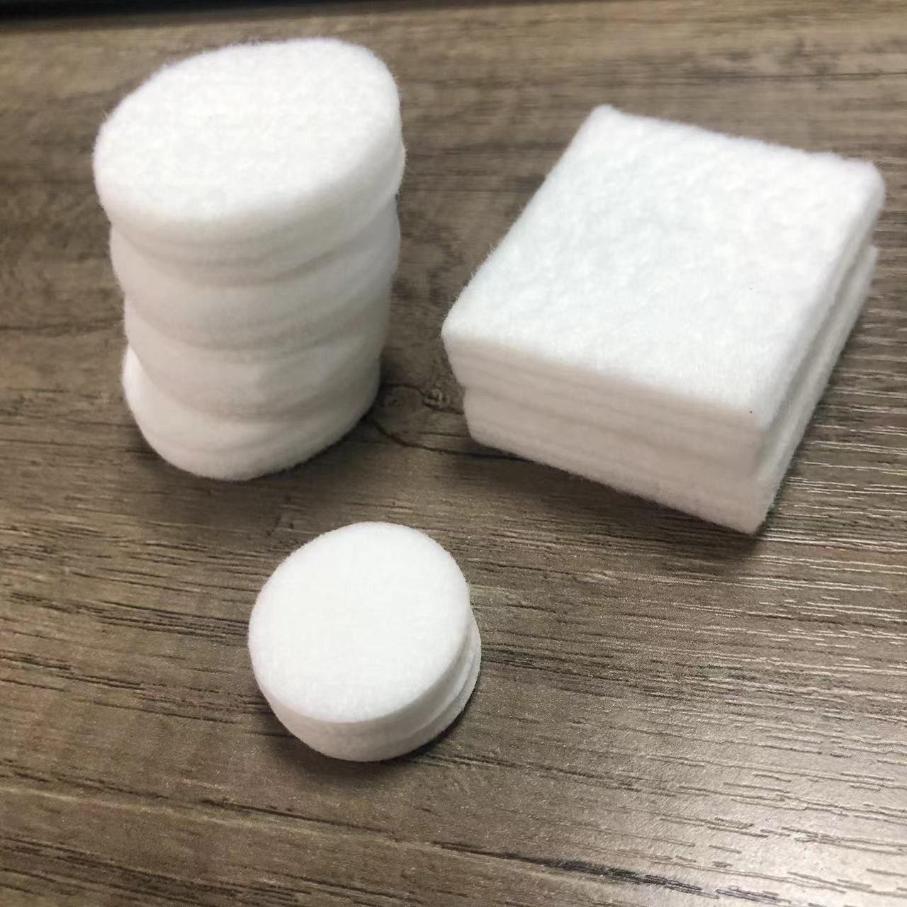 Needle Felt Cotton Pulp White Circular Absorbent Filter Element For Respiratory Filter