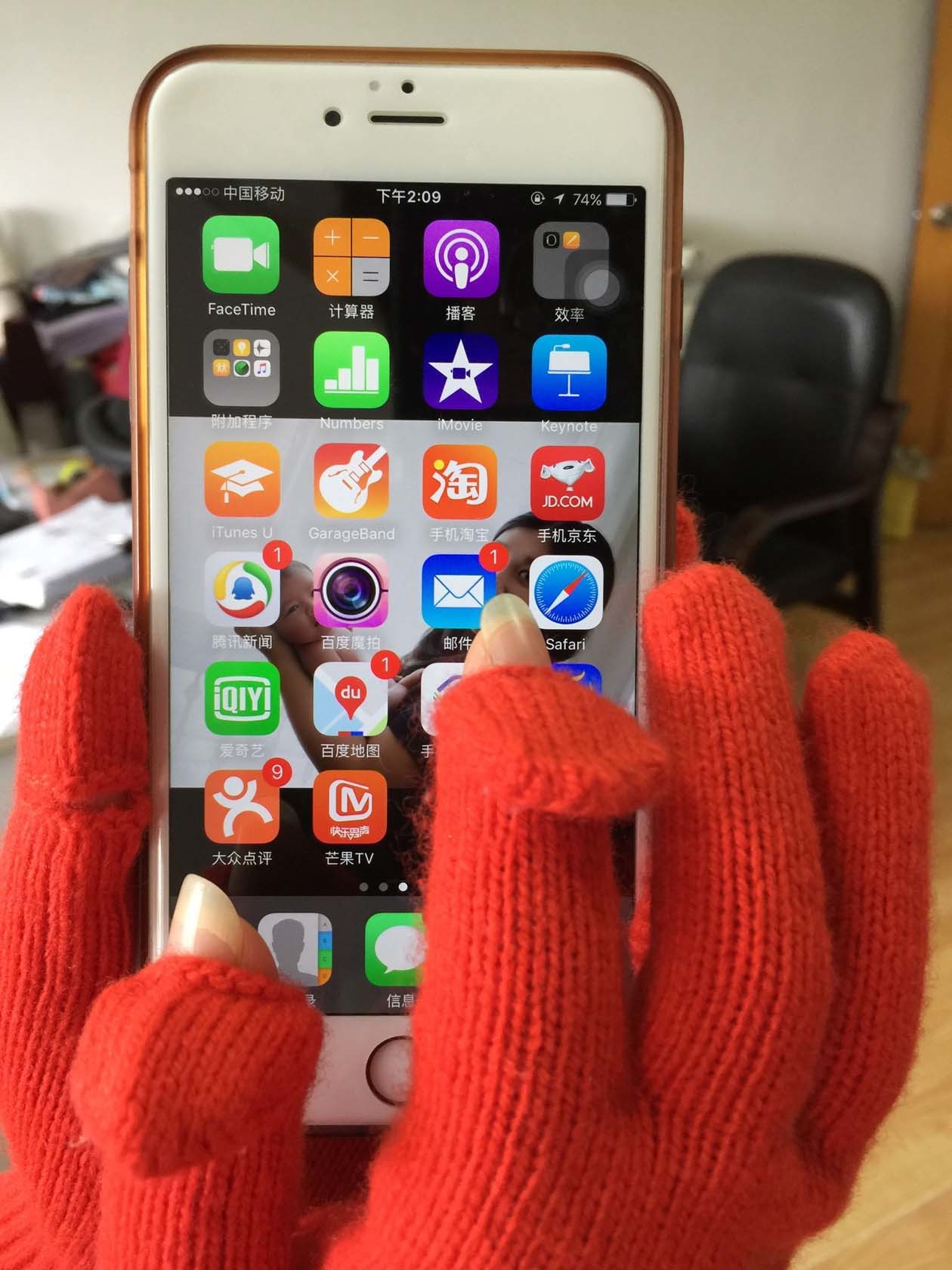 Thick Full Finger Gloves , Donegal Rib Long Wool Gloves With Slit Open Finger