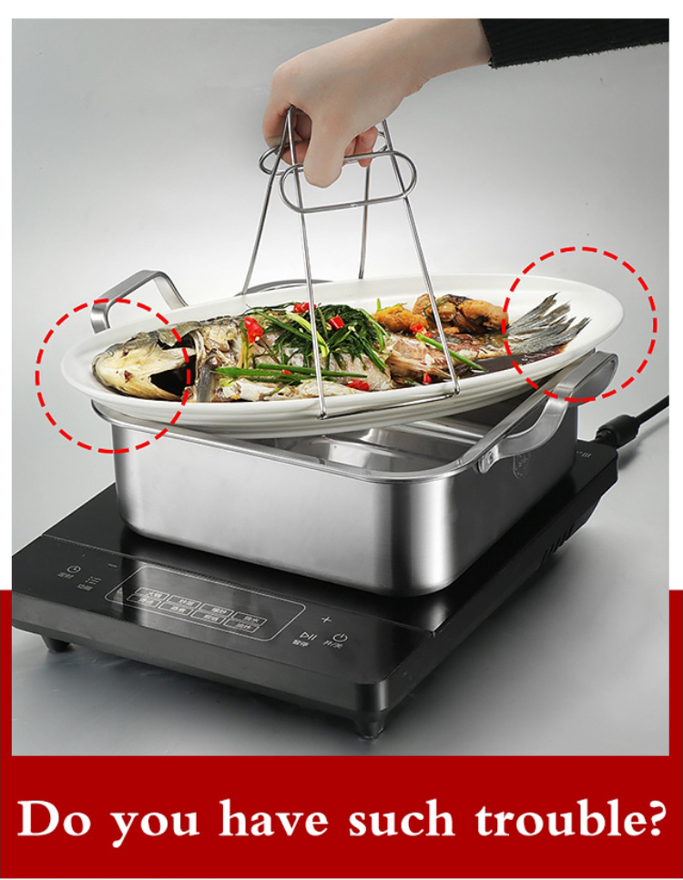 Multi Purpose Cooking Stainless Steel Fish Steamer Thickened