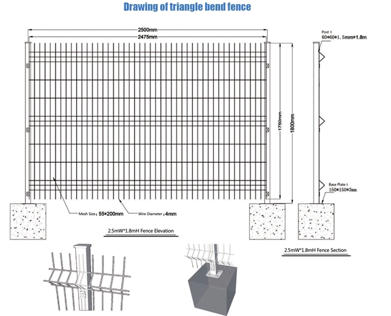 curved mesh fence