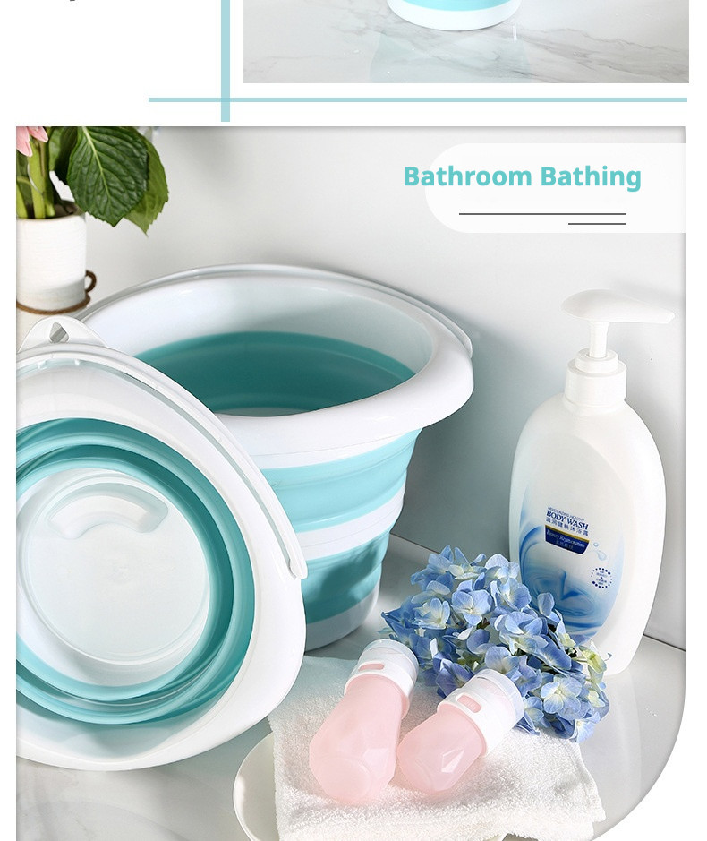 Convenient Foldable Plastic Bucket Multi-functional for Home and Outdoor Applications