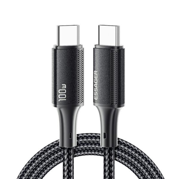 Quality ESSAGER ES-X45 USB C to C Fast Charging Cable PD 100W 5A 1m 2m 3m for sale