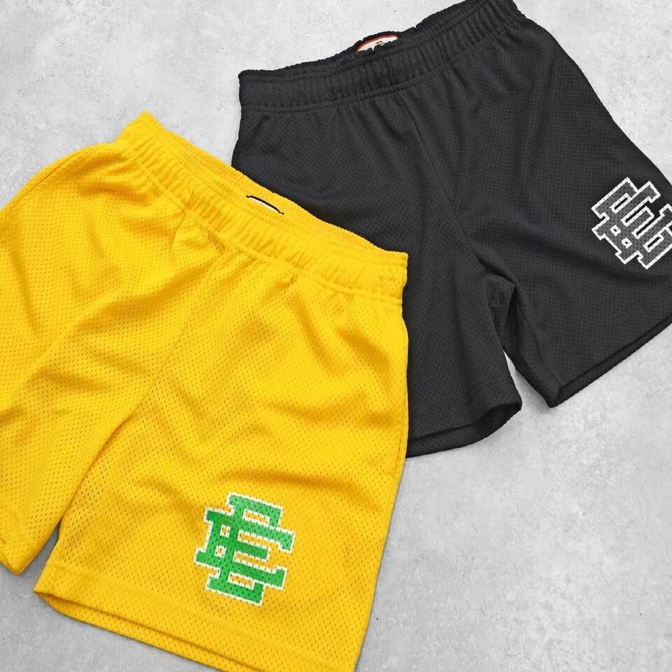Sportswear 5 Inch Above Knee Shorts Breathable Ee Basic Eric Emanuel Men Mesh Shorts with Zipper Pockets
