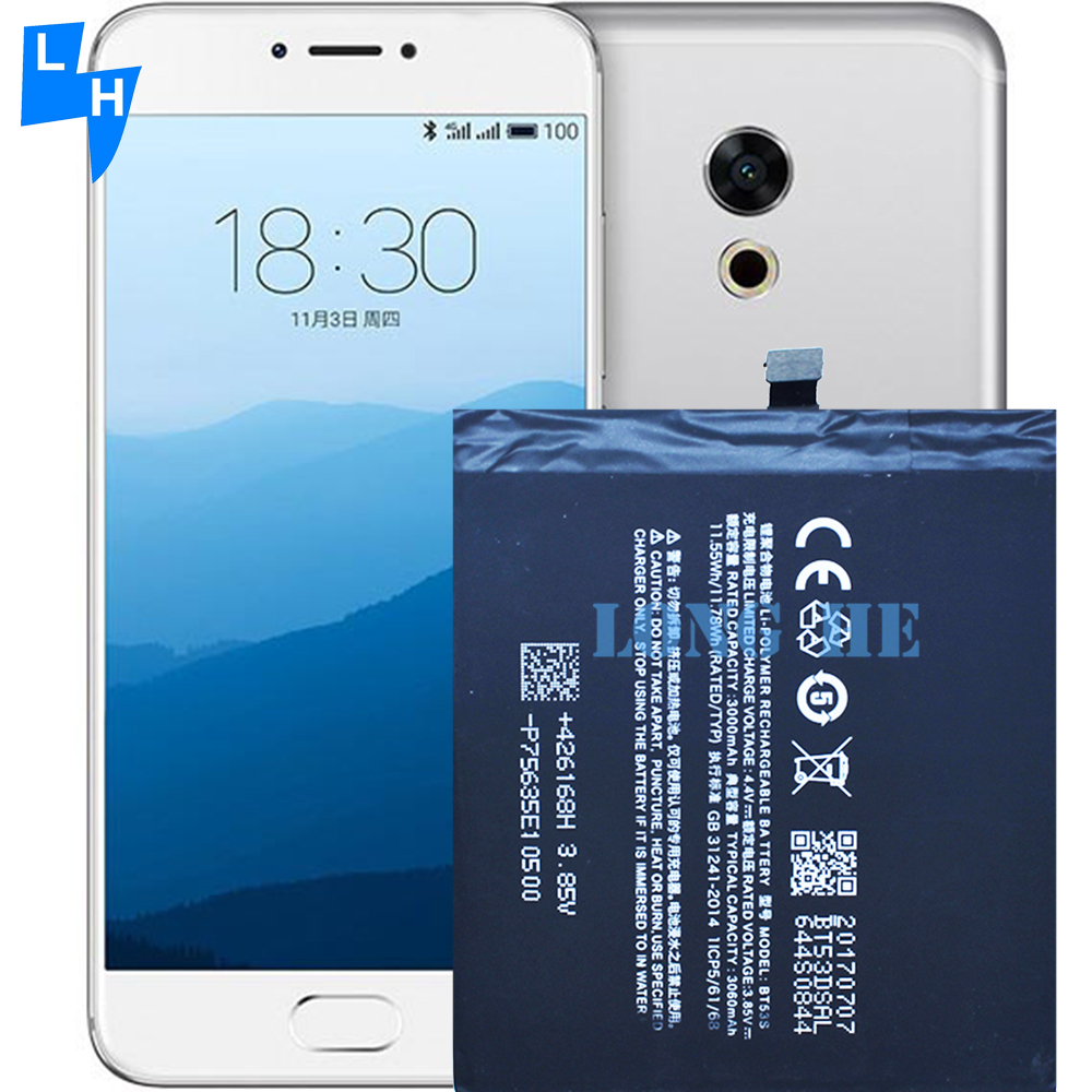 High Capacity Battery for MEIZU Pro 6s 3.85V 3060mAh BT53S Rechargeable
