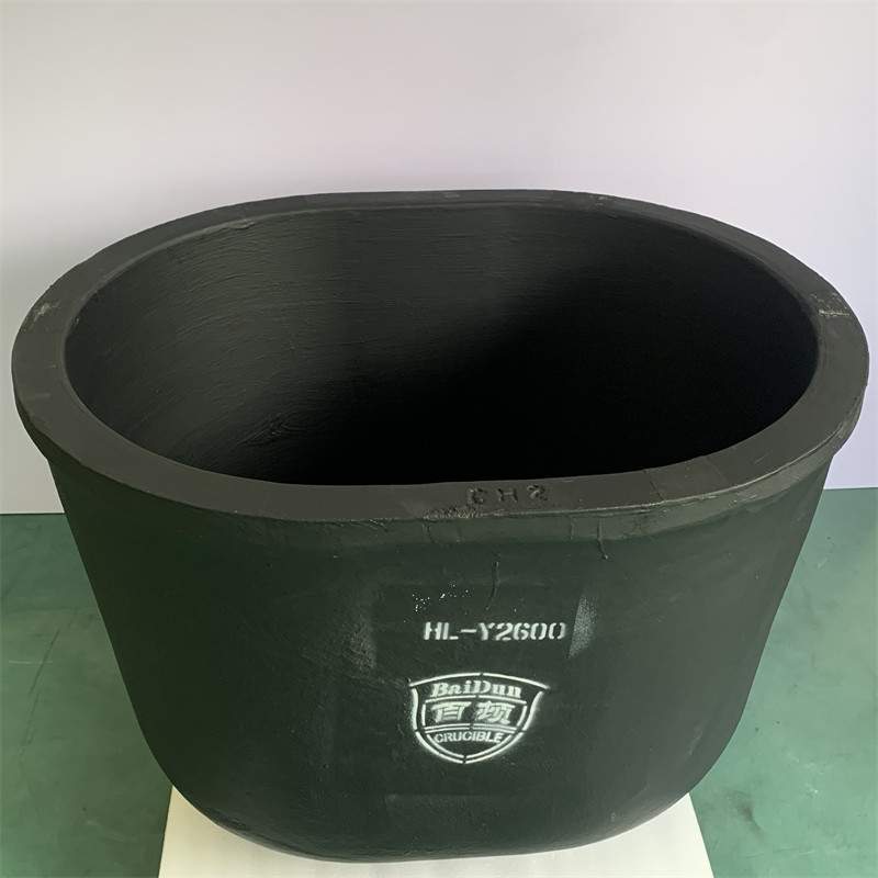 High-Temperature Heating Oval Type Crucible With Silicon Carbide Graphite For Industrial