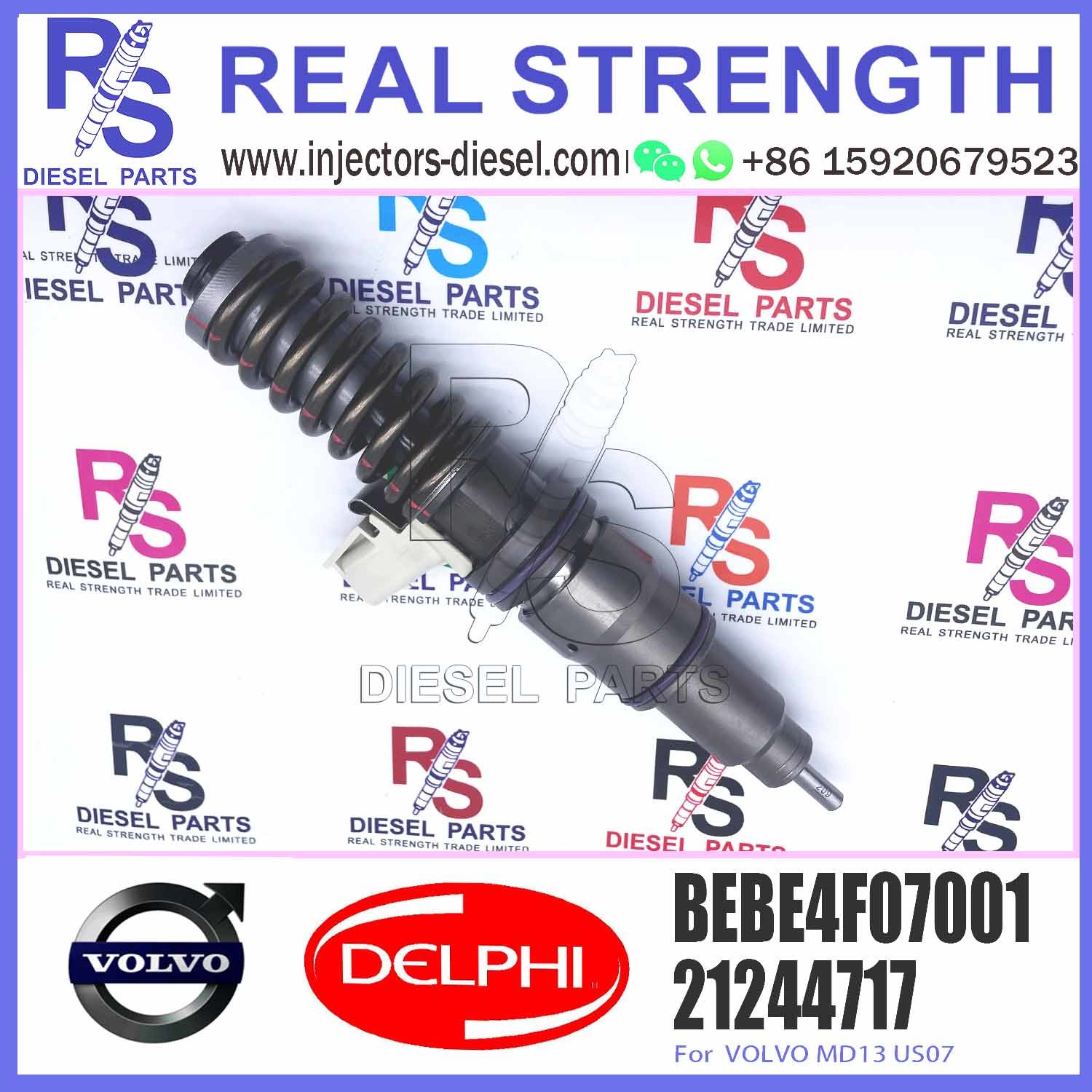 New Diesel Fuel Injector 21244717 BEBE4F07001 for V-O-L-V D13 21244717 21458369 22499124 22717954