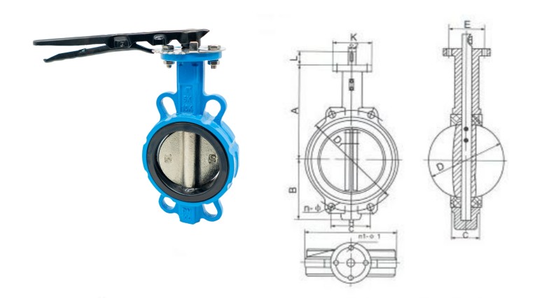 1 inch 2 inch 2.5 inch Equal Soft Seal Midline Butterfly Valve Handle Type Manual Turbo Butt Type